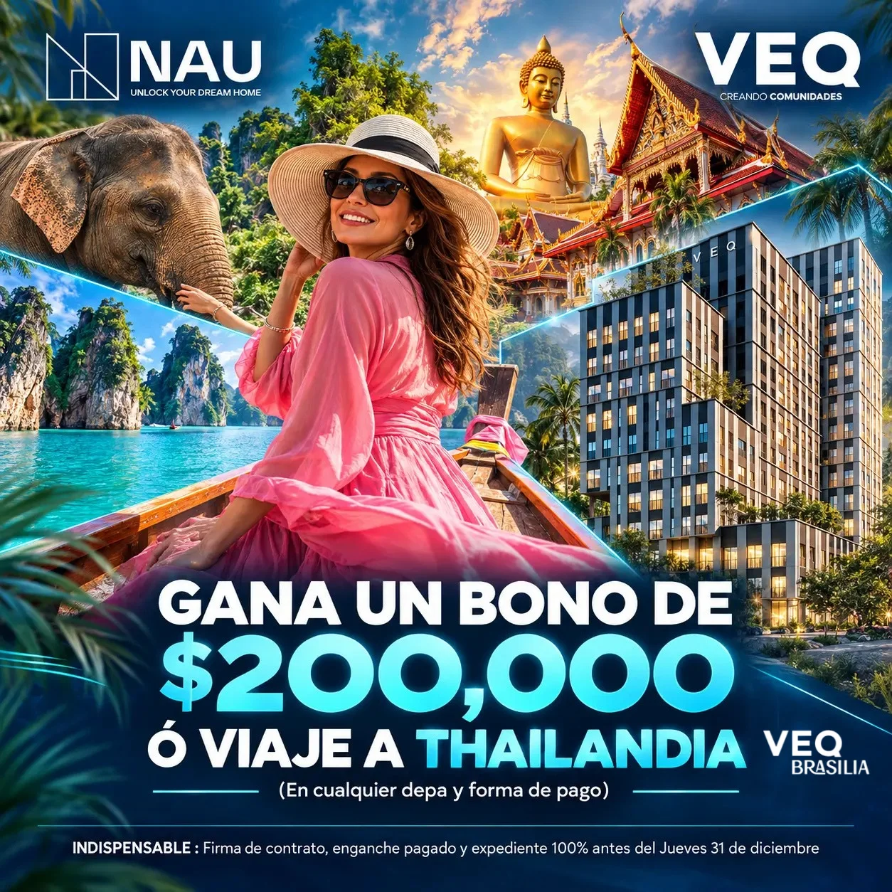 🇹🇭 ¡TU NUEVO DEPA EN VEQ BRASILIA PUEDE LLEVARTE HASTA TAILANDIA! ✈️🌴