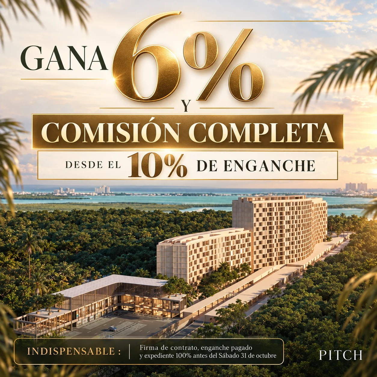 Gana 6% de comisión en Okün y Comisión Completa desde el 10% de enganche